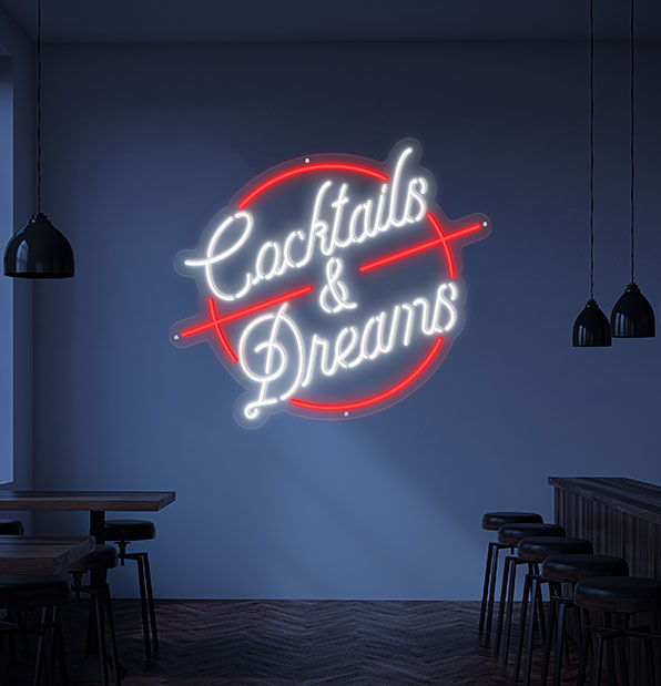 Cocktails & Dream Neon Bar Sign