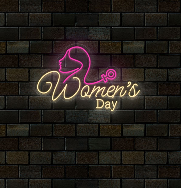 Happy Womens Day Neon Sign